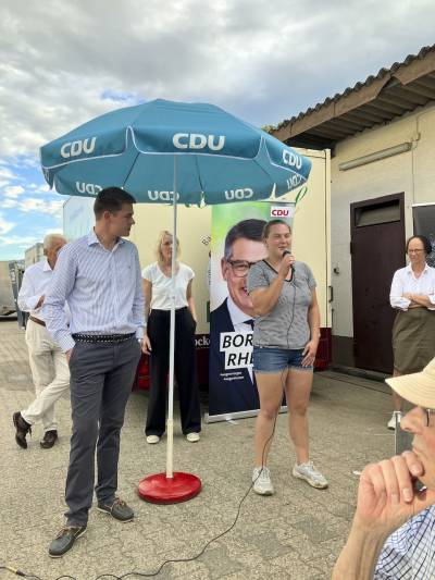 Melanie Jockel warb fr die lokalen Produkte vom Rderhof.