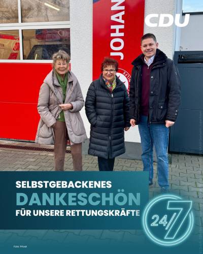 Nach unserem Informationsbesuch bei den Johannitern im Sommer hatten wir das Bed�rfnis, uns zum Jahresende mit einer Kuchenspende f�r deren Einstatz zu bedanken.