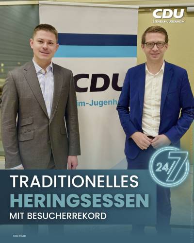 Das Heringsessen fand erstmals im neuen Forum an Rathaus mit Rekordbesucherzahl statt.