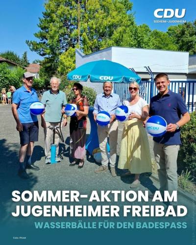Unsere diesj�hrige Wasserballaktion vor dem Schwimmbad war eine gelungene Aktion. Die B�lle gingen weg wie warme Semmeln!