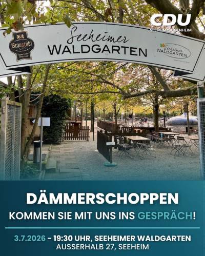 Der Waldgarten ist eine gerne angenommene Lokalit�t f�r einen D�mmerschoppen.