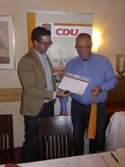 Marco Hesser, unser Mitglied im Kreisausschus, wurde fr 40 Jahre geehrt.