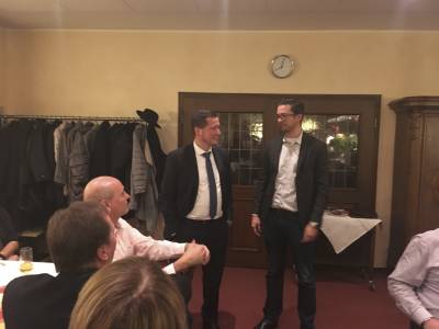 Vorsitzender David Grimme gibt nochmal einen kurzen Rckblick auf die erfolgreiche Kandidatenfindung und den bestens organisierten Wahlkampf.