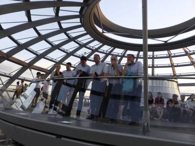 In der Abenddmmerung ergab sich ein fantastischer Rundblick ber Berlin.