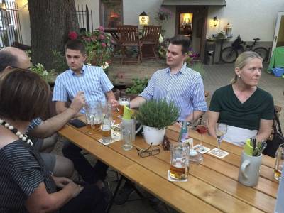 Ein Gesprchsthema war das Gerangel auf EU-Ebene um das Spitzenkandidtenmodel.