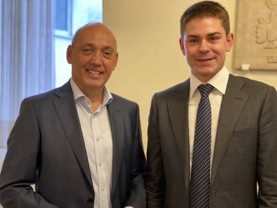 Kreisvorsitzender Gottfried Milde mit Max Panhans