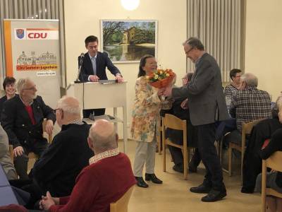 Edith Kanthak erhielt die Ehrung fr 55 Jahre, ebenso wie Horst Fischbach, der leider verhindert war.