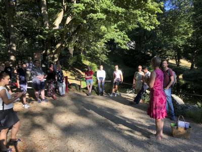 Frau Schfer fhrte mit einem hoch interessanten Vortrag ber die Entstehungsgechichte zum Schloss.