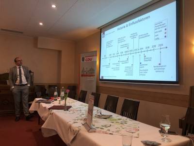 Khler zeigte zuerst auf, wie sich der Raumbedarf in den letzten Jahrzehnten stndig vergrert hat.